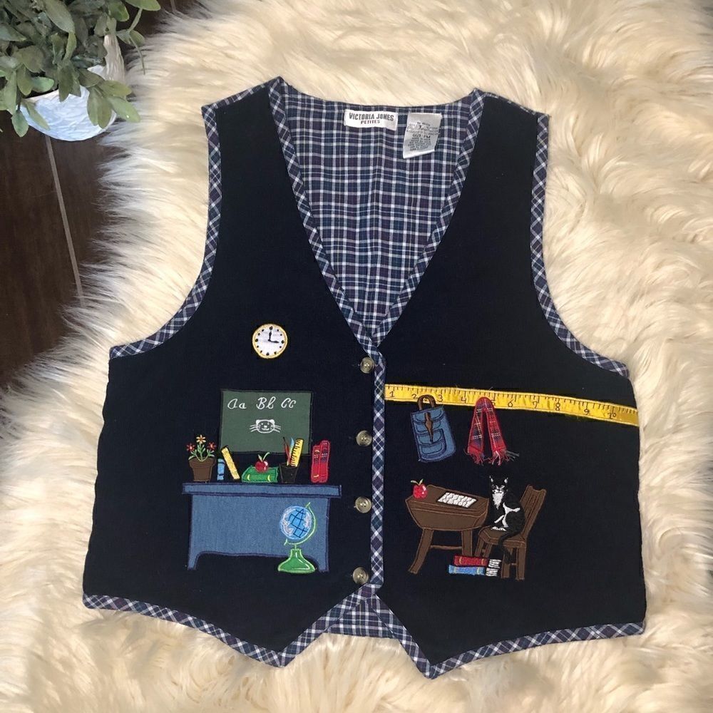 Victoria Jones School Days Vintage 90s Vest Medium
